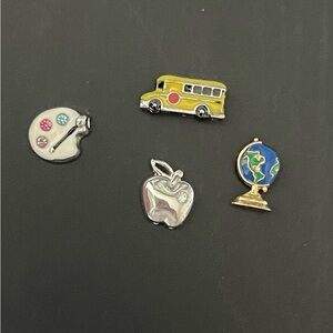 Origami Owl set of School themed charms